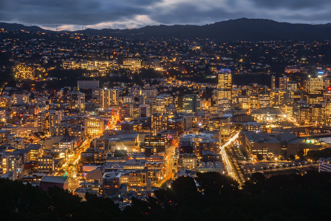 Wellington City at Night.
